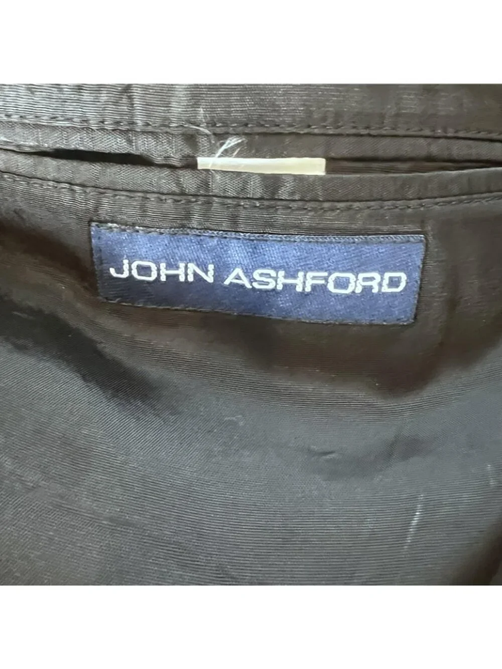 John Ashford Mens Classic Sport Coat Blazer 3 Button Black Linen Poly Blend 42R